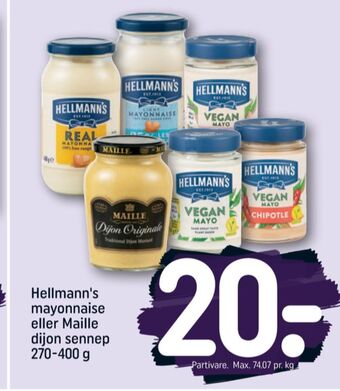 REMA 1000 Hellmanns mayonnaise tilbud