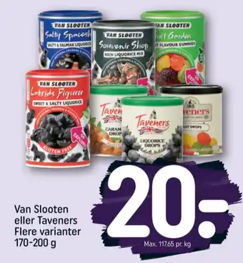 Taveners bolsjer liquorice drops