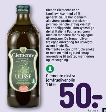 REMA 1000 Clemente olivenolie tilbud