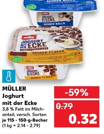 Kaufland DE MÜLLER joghurt mit der ecke tilbud