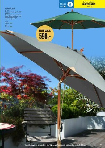 Harald Nyborg Parasol, træ tilbud