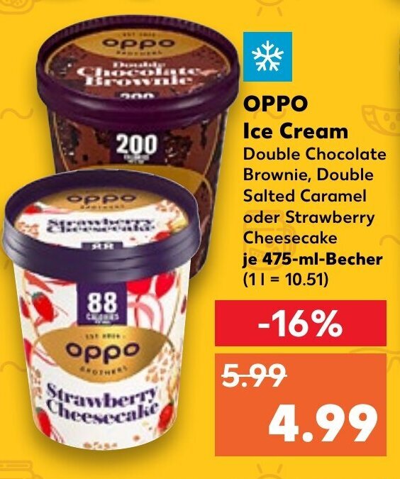 OPPO ice cream tilbud hos Kaufland