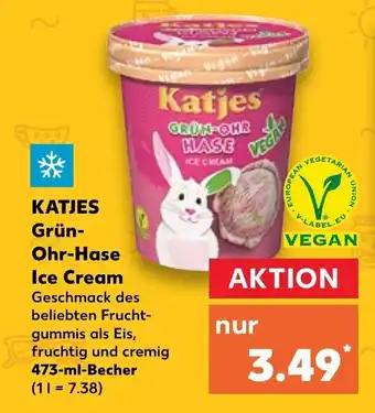 Kaufland KATJES grün-ohr-hase ice cream tilbud