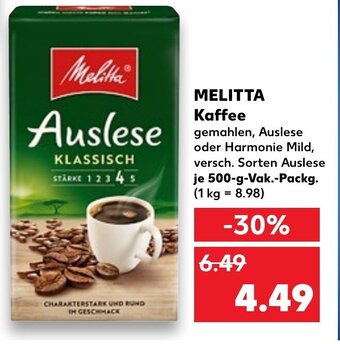 Kaufland DE MELITTA kaffee tilbud