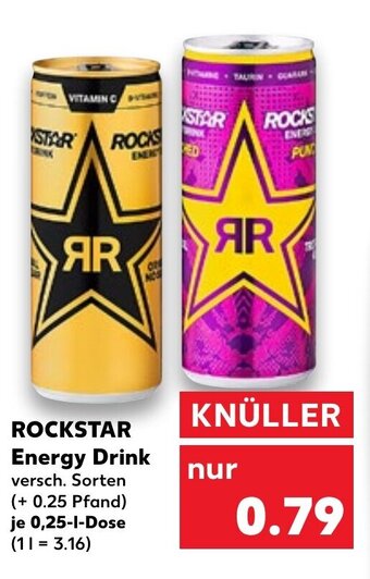 Kaufland DE ROCKSTAR energy drink tilbud