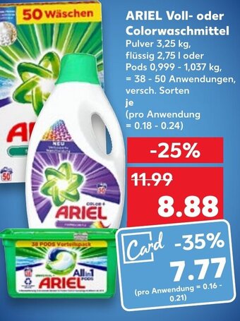 Kaufland DE ARIEL voll-oder colorwaschmittel tilbud