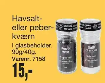 Havsalt eller peber kværn