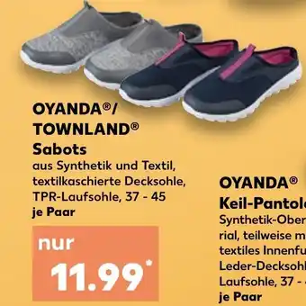 Kaufland OYANDA/TOWNLAND sabots tilbud