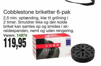 Harald Nyborg Cobblestone briketter 6-pak tilbud