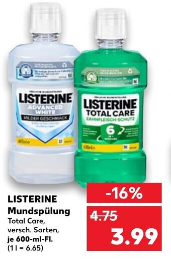 Kaufland LISTERINE mundspülung tilbud