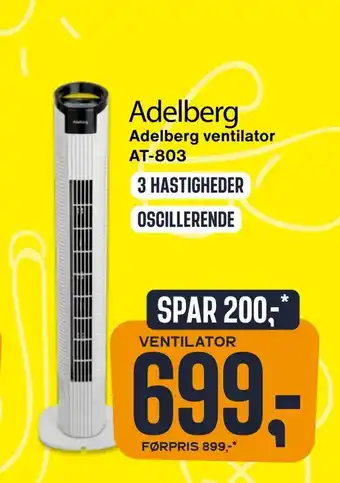Skousen Adelberg ventilator AT-803 tilbud