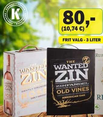 Købmandsgården The Wanted Zin tilbud