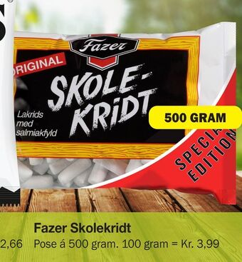 Købmandsgården Fazer Skolekridt tilbud