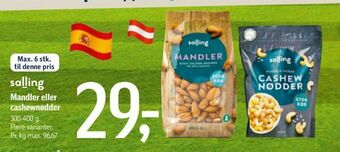Føtex Mandler eller cashewnødder tilbud