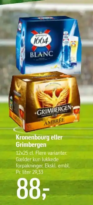 Føtex Kronenbourg eller Grimbergen tilbud