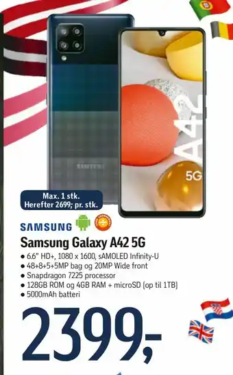 Føtex Samsung Galaxy A42 5G tilbud