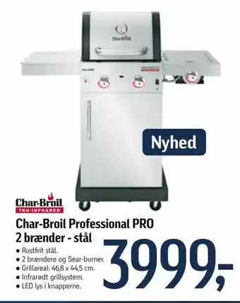 Føtex Char-Broil Professional PRO 2 brænder - stål tilbud