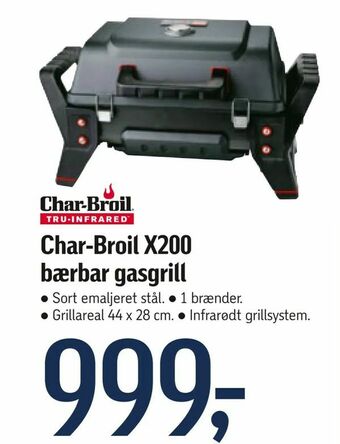 Føtex Char-Broil X200 bærbar gasgrill tilbud
