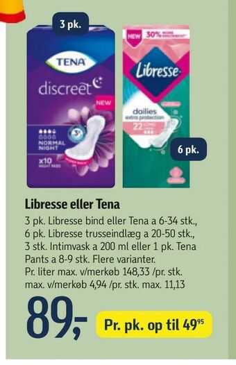 Føtex Libresse eller Tena tilbud