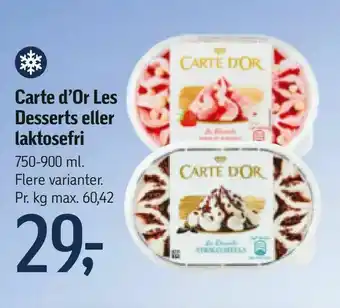 Føtex Carte d'Or Les Desserts eller laktosefri tilbud