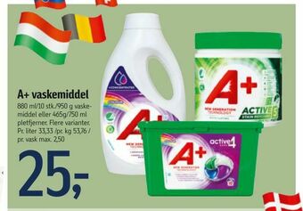 Føtex A+ vaskemiddel tilbud