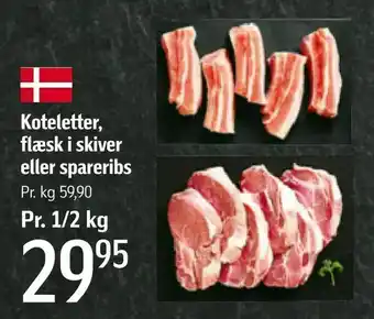 Føtex Koteletter, flæsk i skiver eller spareribs tilbud