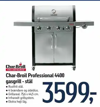 Føtex Char-Broil Professional 4400 gasgrill - stål tilbud