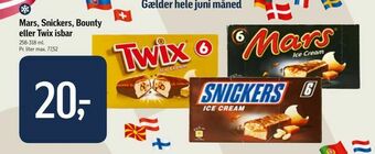 Mars, Snickers, Bounty eller Twix isbar