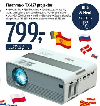 Føtex Thechmaxx TX-127 projektor tilbud