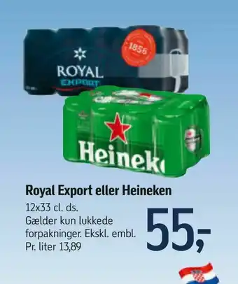 Føtex Royal Export eller Heineken tilbud