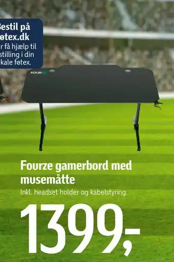 Føtex Fourze gamerbord med musemåtte tilbud