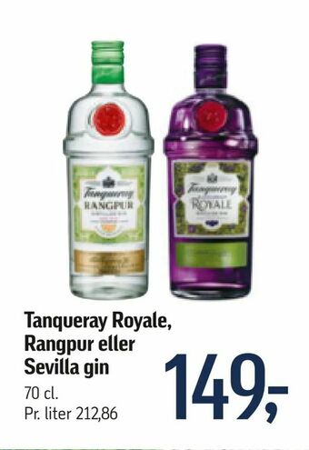 Føtex Tanqueray Royale, Rangpur eller Sevilla gin tilbud