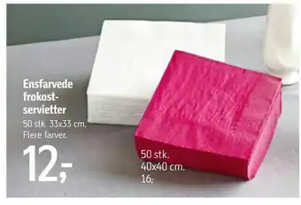 Føtex Ensfarvede frokost- servietter tilbud