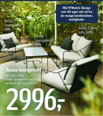 Føtex Avola loungesæt tilbud