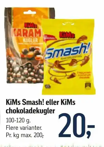 Føtex KiMs Smash! eller KiMs chokoladekugler tilbud