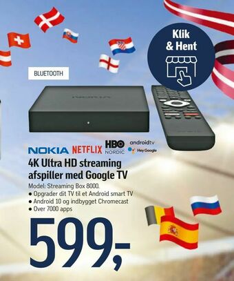 Føtex 4K Ultra HD streaming afspiller med Google TV tilbud