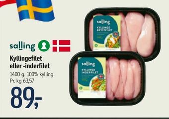 Føtex Kyllingefilet eller -inderfilet tilbud