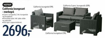 Føtex California loungesæt - mørkegrå tilbud