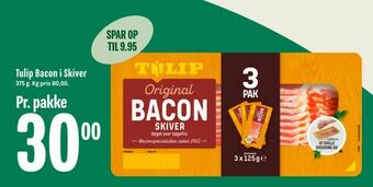 Min Købmand Tulip Bacon i Skiver tilbud