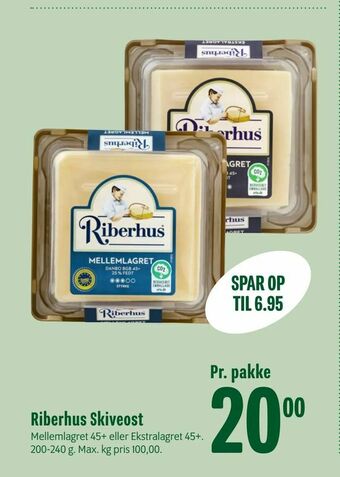 Min Købmand Riberhus Skiveost tilbud