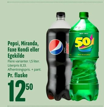Min Købmand Pepsi, Miranda, Faxe Kondi eller Egekilde tilbud