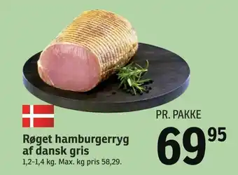 SPAR Røget hamburgerryg af dansk gris tilbud