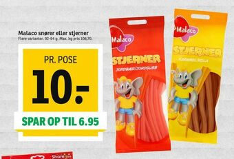 SPAR Malaco snører eller stjerner tilbud