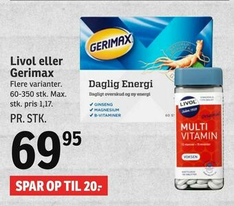 SPAR Livol eller Gerimax tilbud