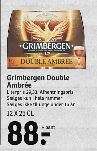 SPAR Grimbergen Double Ambrée tilbud