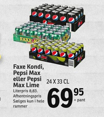 SPAR Faxe Kondi, Pepsi Max eller Pepsi Max Lime tilbud