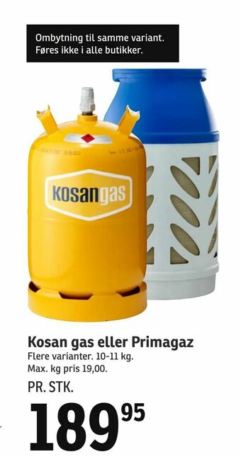 SPAR Kosan gas eller Primagaz tilbud