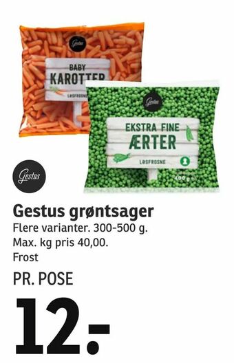 SPAR Gestus grøntsager tilbud