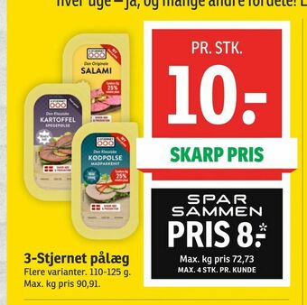 SPAR 3-Stjernet pålæg tilbud