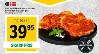 SPAR Gestus BBQ-marineret nakkekoteletter af dansk gris tilbud